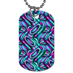 Circle Purple Green Wave Chevron Waves Dog Tag (one Side)