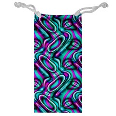 Circle Purple Green Wave Chevron Waves Jewelry Bag by Mariart