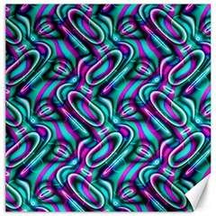 Circle Purple Green Wave Chevron Waves Canvas 20  X 20  