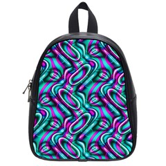 Circle Purple Green Wave Chevron Waves School Bags (small)  by Mariart