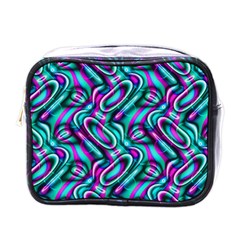 Circle Purple Green Wave Chevron Waves Mini Toiletries Bags