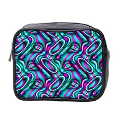 Circle Purple Green Wave Chevron Waves Mini Toiletries Bag 2-side by Mariart