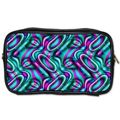 Circle Purple Green Wave Chevron Waves Toiletries Bags