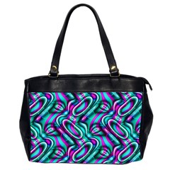 Circle Purple Green Wave Chevron Waves Office Handbags (2 Sides)  by Mariart