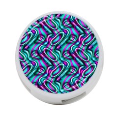 Circle Purple Green Wave Chevron Waves 4-port Usb Hub (two Sides) 