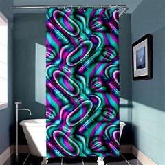 Circle Purple Green Wave Chevron Waves Shower Curtain 36  X 72  (stall)  by Mariart