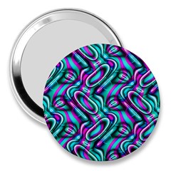 Circle Purple Green Wave Chevron Waves 3  Handbag Mirrors