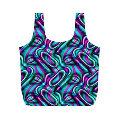 Circle Purple Green Wave Chevron Waves Full Print Recycle Bags (m)  by Mariart