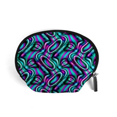 Circle Purple Green Wave Chevron Waves Accessory Pouches (small) 