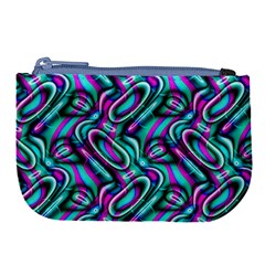 Circle Purple Green Wave Chevron Waves Large Coin Purse by Mariart