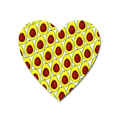 Avocados Seeds Yellow Brown Greeen Heart Magnet by Mariart