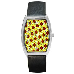 Avocados Seeds Yellow Brown Greeen Barrel Style Metal Watch by Mariart