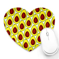 Avocados Seeds Yellow Brown Greeen Heart Mousepads by Mariart