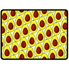 Avocados Seeds Yellow Brown Greeen Fleece Blanket (large)  by Mariart