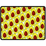 Avocados Seeds Yellow Brown Greeen Fleece Blanket (Large)  80 x60  Blanket Front