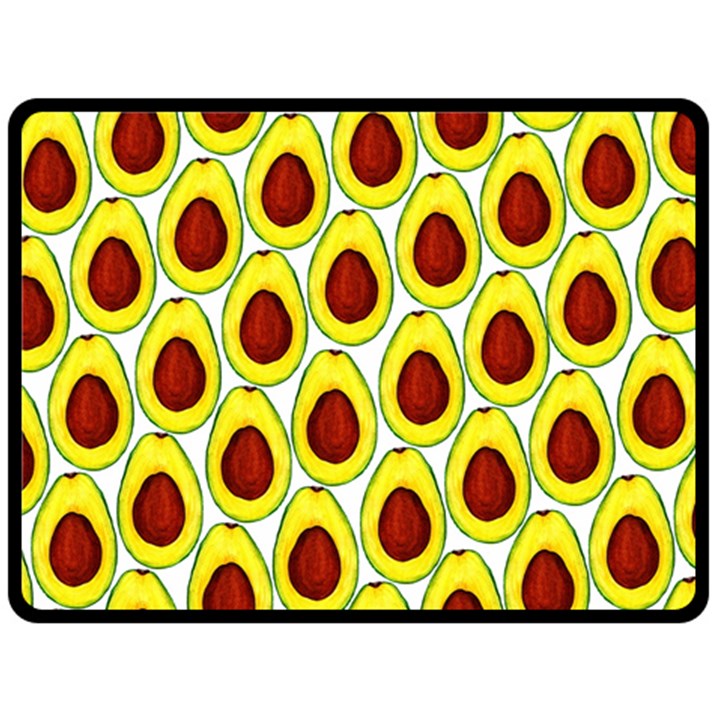 Avocados Seeds Yellow Brown Greeen Fleece Blanket (Large) 