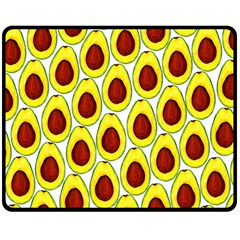 Avocados Seeds Yellow Brown Greeen Double Sided Fleece Blanket (medium)  by Mariart