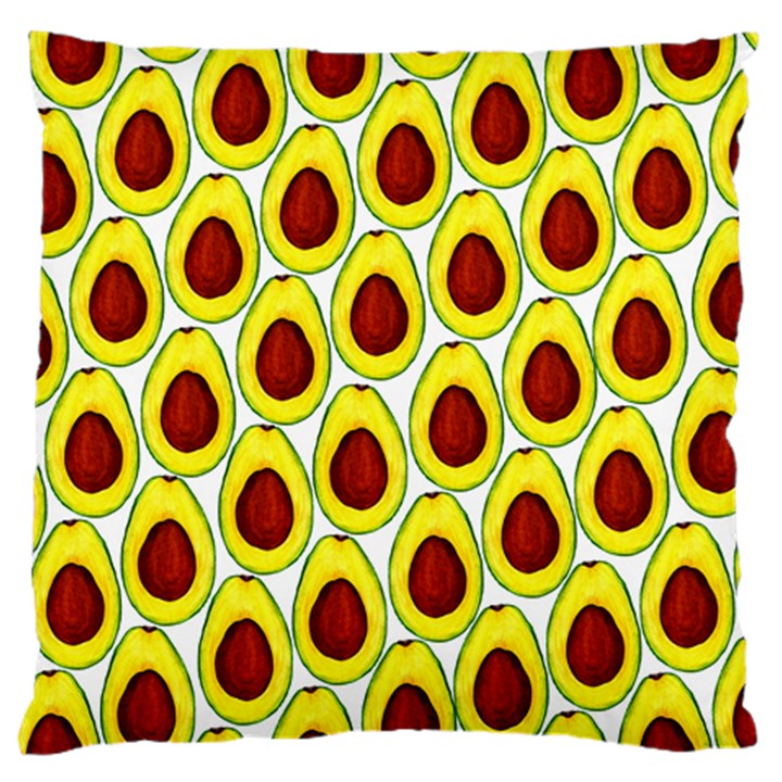 Avocados Seeds Yellow Brown Greeen Large Flano Cushion Case (Two Sides)