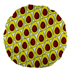 Avocados Seeds Yellow Brown Greeen Large 18  Premium Flano Round Cushions by Mariart