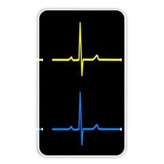 Heart Monitor Screens Pulse Trace Motion Black Blue Yellow Waves Memory Card Reader by Mariart