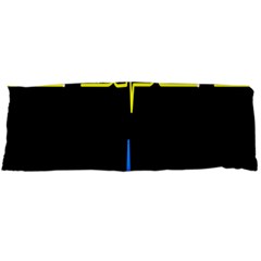 Heart Monitor Screens Pulse Trace Motion Black Blue Yellow Waves Body Pillow Case (dakimakura) by Mariart