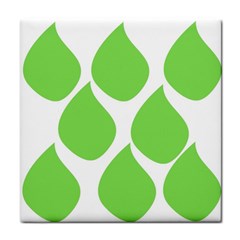 Green Water Rain Tile Coasters by Mariart