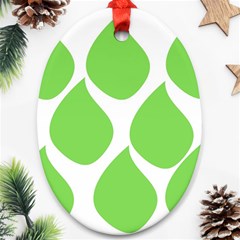 Green Water Rain Ornament (oval) by Mariart