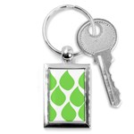 Green Water Rain Key Chains (Rectangle)  Front