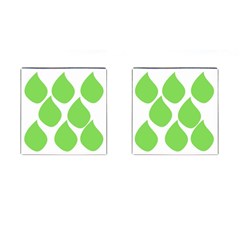 Green Water Rain Cufflinks (square) by Mariart