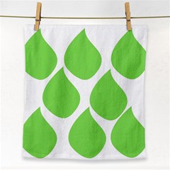 Green Water Rain Face Towel