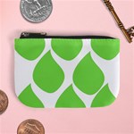 Green Water Rain Mini Coin Purses Front