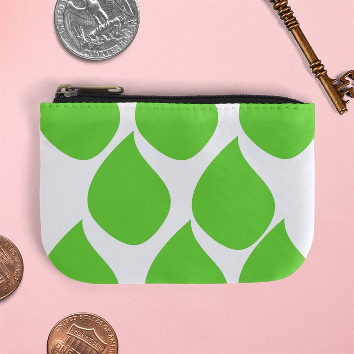 Green Water Rain Mini Coin Purses