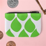 Green Water Rain Mini Coin Purses Back