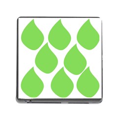 Green Water Rain Memory Card Reader (square) by Mariart