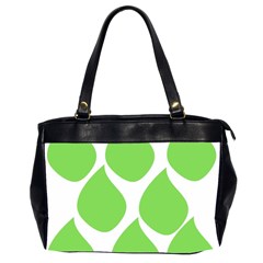 Green Water Rain Office Handbags (2 Sides)  by Mariart