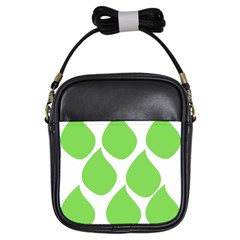 Green Water Rain Girls Sling Bags by Mariart