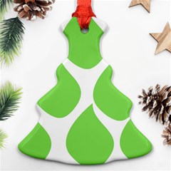 Green Water Rain Christmas Tree Ornament (two Sides)