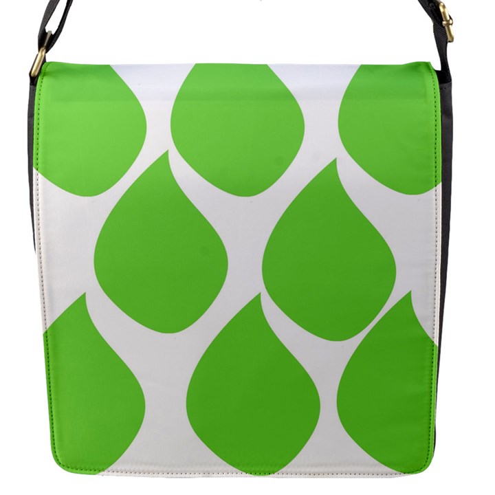 Green Water Rain Flap Messenger Bag (S)