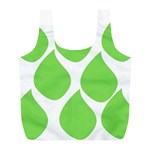 Green Water Rain Full Print Recycle Bags (L)  Front