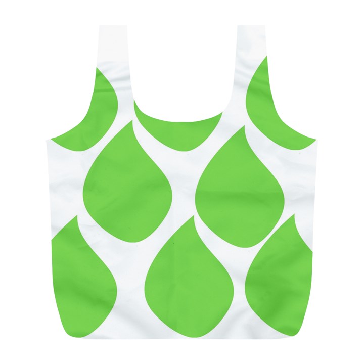 Green Water Rain Full Print Recycle Bags (L) 