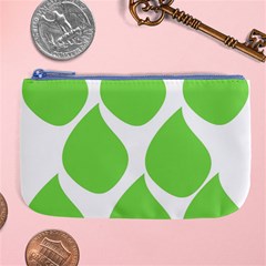 Green Water Rain Large Coin Purse