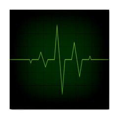 Heart Rate Green Line Light Healty Tile Coasters by Mariart