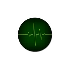 Heart Rate Green Line Light Healty Golf Ball Marker (10 Pack) by Mariart