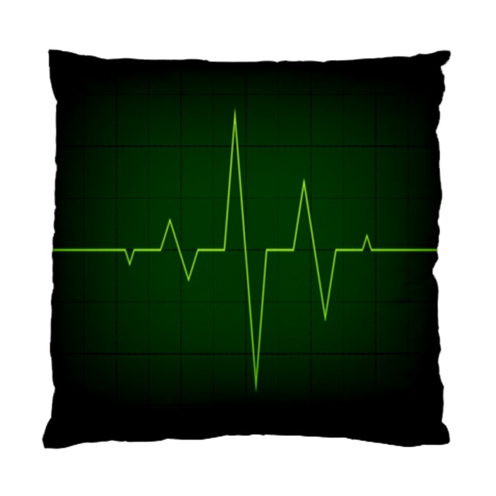 Heart Rate Green Line Light Healty Standard Cushion Case (Two Sides)