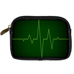 Heart Rate Green Line Light Healty Digital Camera Cases by Mariart