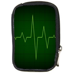 Heart Rate Green Line Light Healty Compact Camera Cases by Mariart