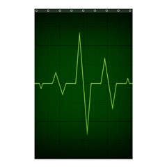 Heart Rate Green Line Light Healty Shower Curtain 48  X 72  (small) 