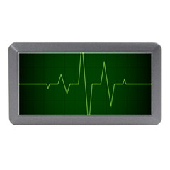 Heart Rate Green Line Light Healty Memory Card Reader (mini) by Mariart