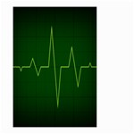 Heart Rate Green Line Light Healty Small Garden Flag (Two Sides) Back