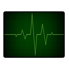 Heart Rate Green Line Light Healty Double Sided Fleece Blanket (small)  by Mariart